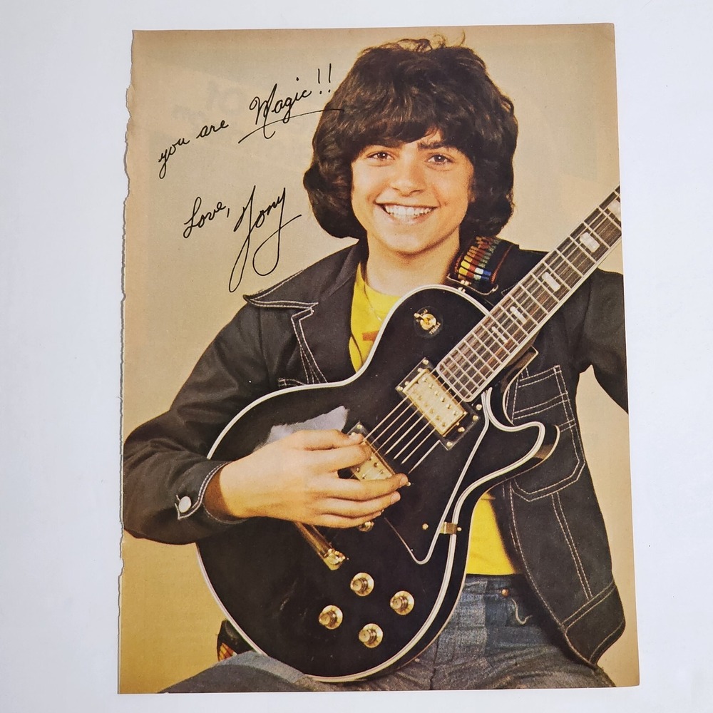 Tony DeFranco facsimile autograph guitar pinup poster clipping vintage 8x10